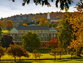 A view of the Colgate campus. Links to Gifts of Real Estate